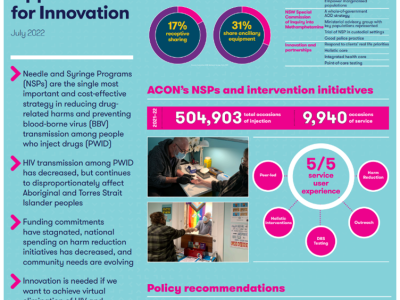 Needle and Syringe Programs in NSW: Opportunities for Innovation