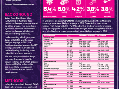 Understanding Sexualised Drug Use Engagement Among Asian Gay, Bisexual+, and Queer Men in Australia